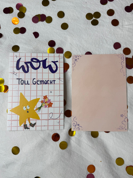 Postkarte „wow“