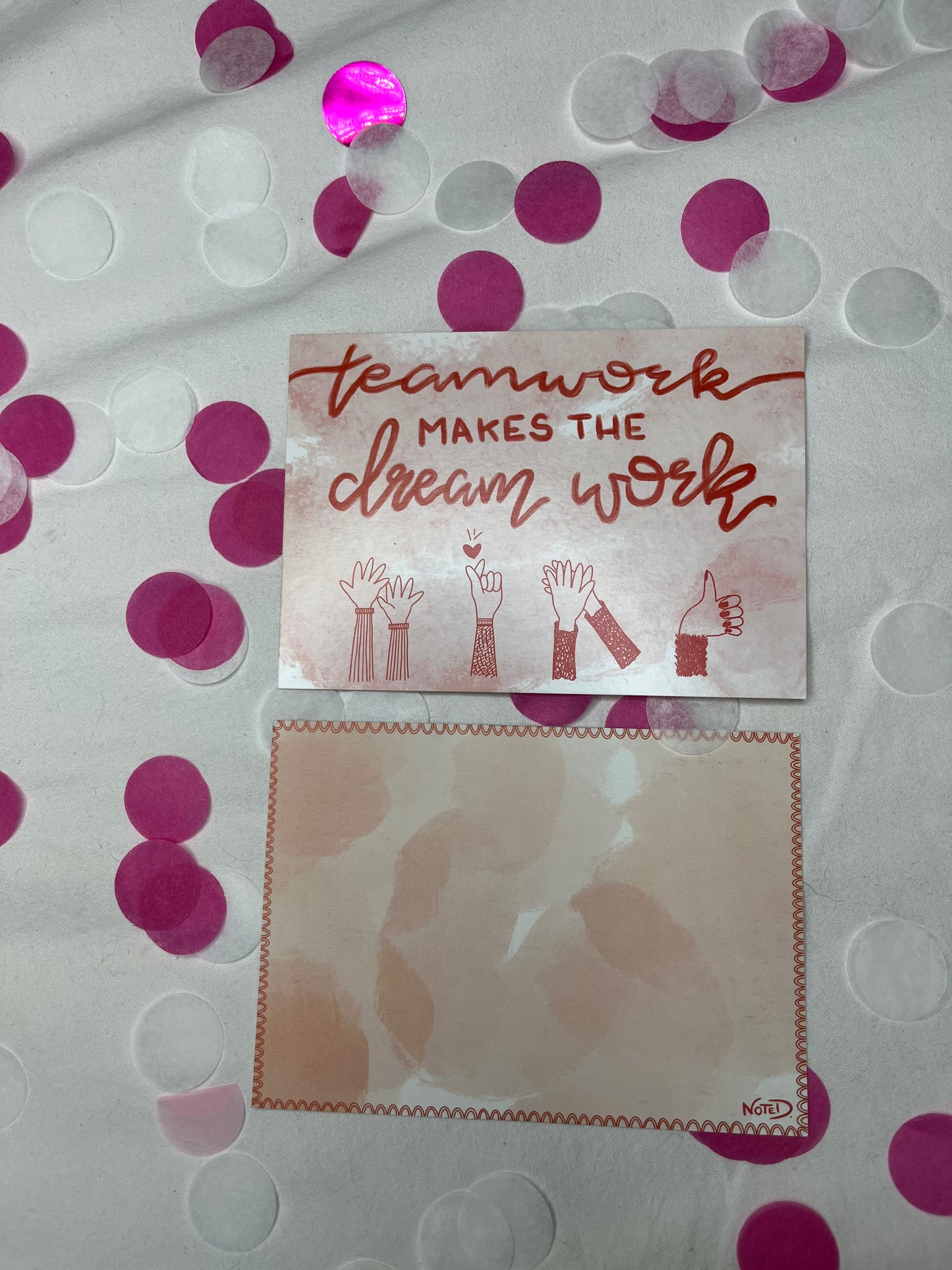 Postkarte „teamwork“