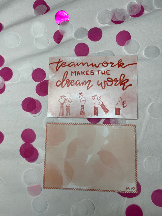 Postkarte „teamwork“