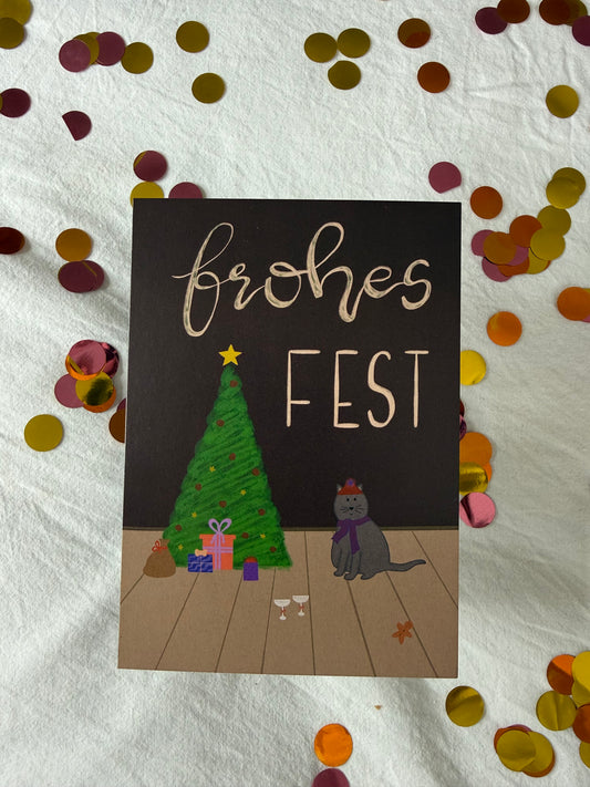 Postkarte „frohes Fest“