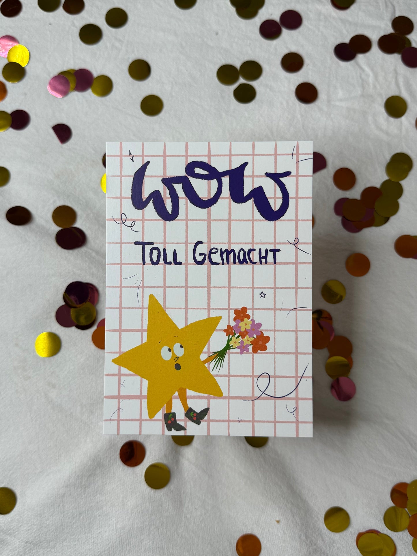 Postkarte „wow“