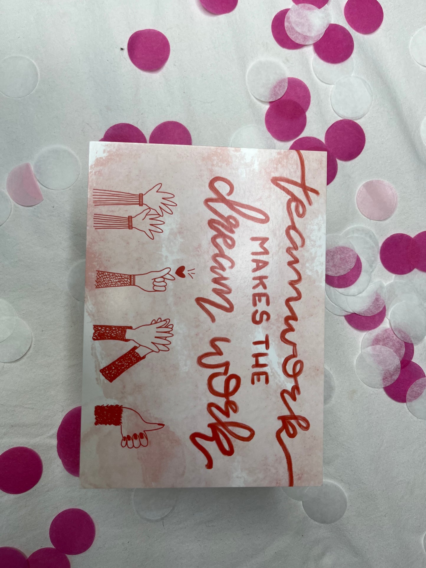 Postkarte „teamwork“