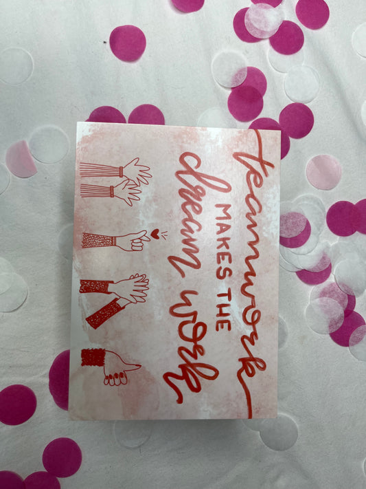 Postkarte „teamwork“