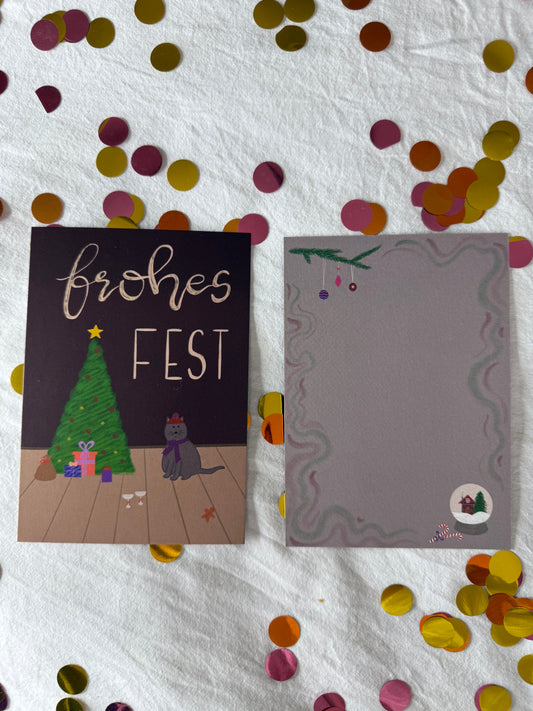 Postkarte „frohes Fest“
