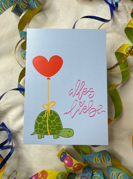 Postkarte „alles Liebe“